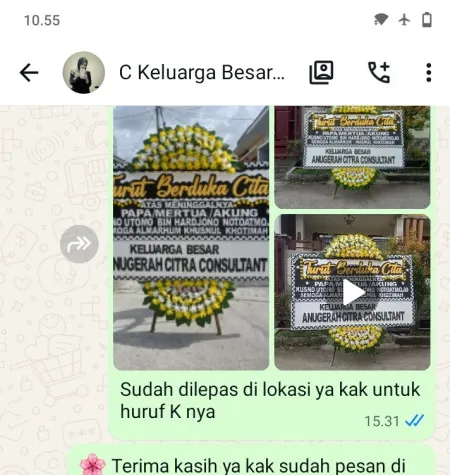 Pengiriman Papan Bunga Duka Sudimara Timur